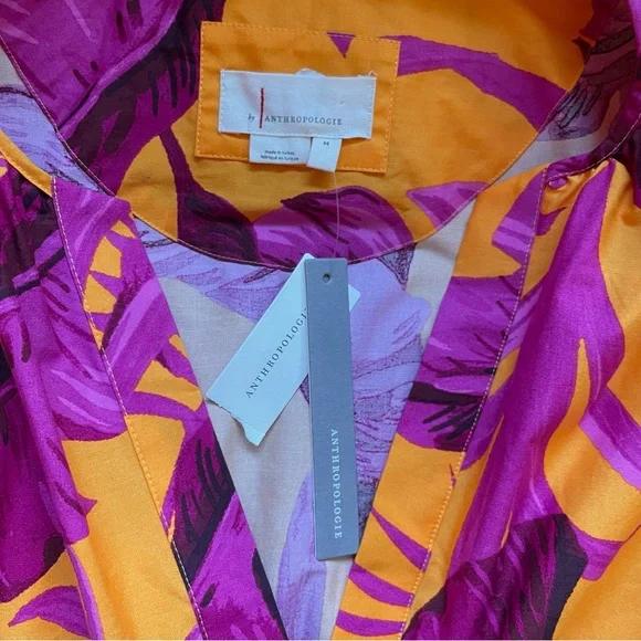 Anthropologie The Somerset Maxi Dress NWT Orange Papaya Tropical Size M 🩷🧡 - Picture 7 of 7